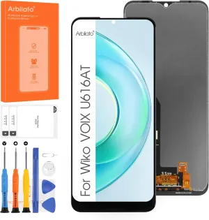 Screen for Wiko VOIX Screen Replacement for Wiko VOIX U616AT LCD Screen 6.5 Inch Touch Display Digitizer Assembly Repair Parts(Black No Frame)