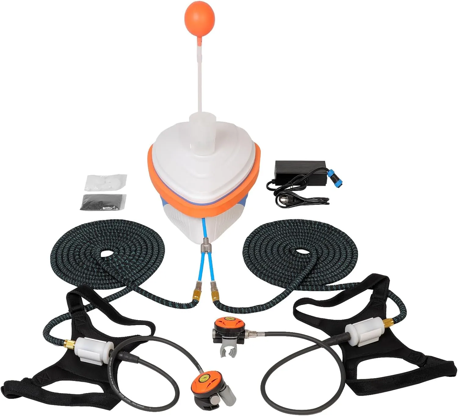 Scuba Dive System, Support 2 Divers Diving Ventilator, Underwater Breathing Device with 60ft Breathing Hose and Regulator, Scuba Tank for Recreational Diving & Fishing, 5-6H