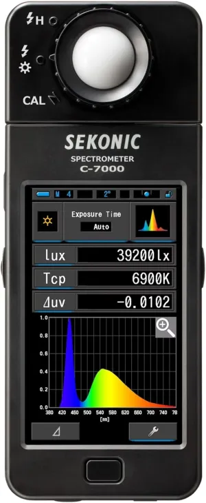 Sekonic C-7000 Spectrometer Spectrum Analyzer Bundle Kit - Portable Handheld Tool for Precision Color Control & Interpretation for Home, Designer's Firm, Engineering Lab & Industrial Use