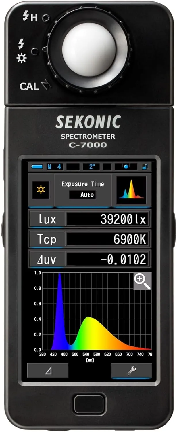 Sekonic C-7000 Spectrometer Spectrum Analyzer Bundle Kit - Portable Handheld Tool for Precision Color Control & Interpretation for Home, Designer's Firm, Engineering Lab & Industrial Use