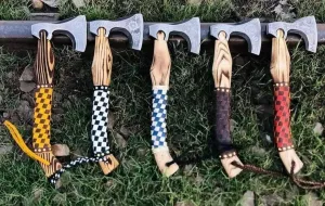 Set of 5 Axes Viking Axe Smith Custom Gift Forged Carbon Steel Viking Axe Ash Wood Viking Bearded Camping Axe, Best Birthday Gift by Empire Indutry