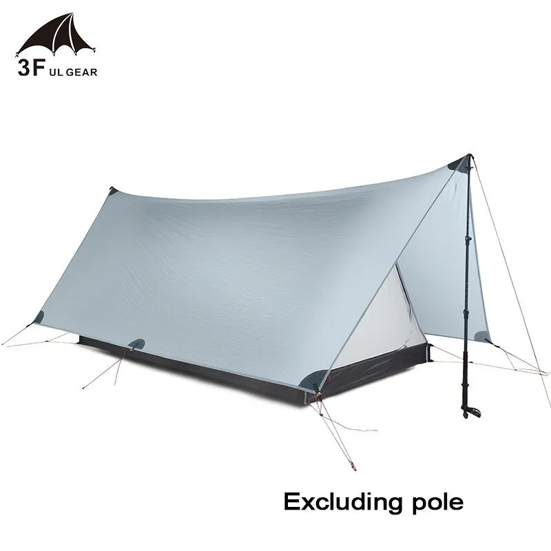 Shanjing 2 Person Ultralight 3 Season 20D Silnylon Rodless Multifunction Tent