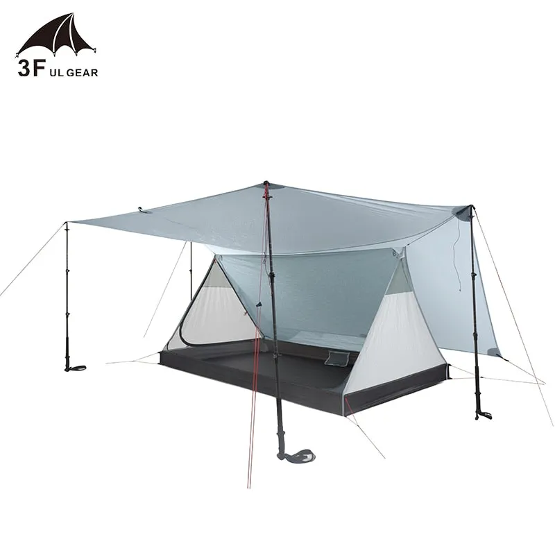 Shanjing 2 Person Ultralight 3 Season 20D Silnylon Rodless Multifunction Tent
