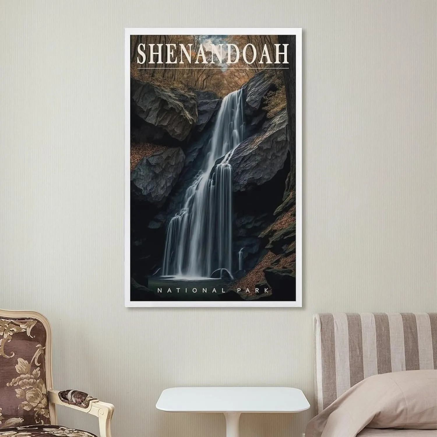 Shenandoah National Park Wall Art, Virginia Poster, Waterfall Poster, US National Parks Poster, Travel Poster, Landscape Art, Adventure Art Canvas Wall Art Print Poster For Home School Office Decor 12