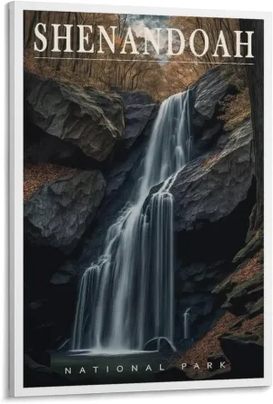 Shenandoah National Park Wall Art, Virginia Poster, Waterfall Poster, US National Parks Poster, Travel Poster, Landscape Art, Adventure Art Canvas Wall Art Print Poster For Home School Office Decor 12