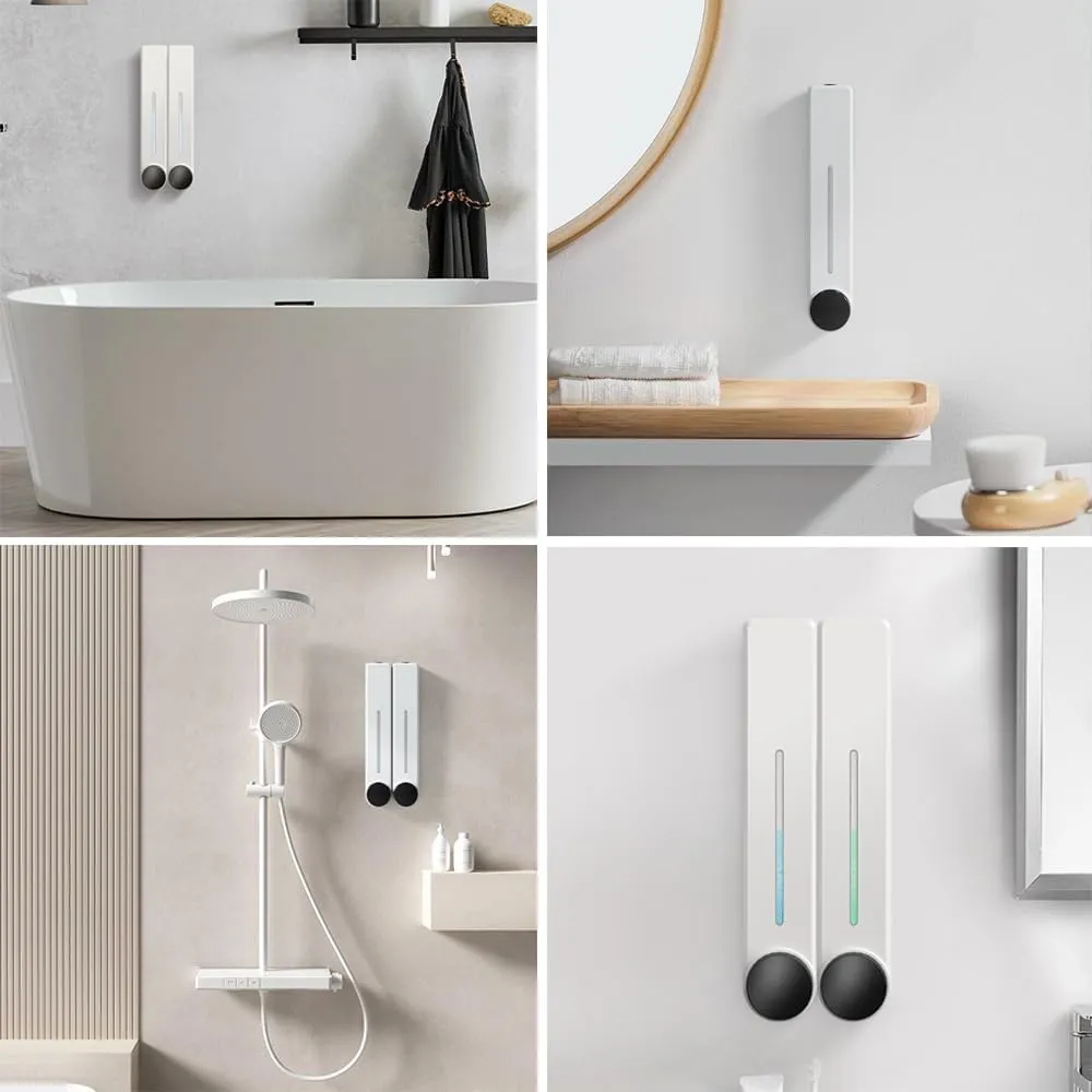 Shower Dispenser,Shampoo and Conditioner Dispenser,Dispensers for The Shower,Shampoo Dispensers,Shower Dispenser 3 Chamber 15 oz