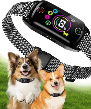 Smart AI Bark Collar for Large Medium Small Dogs, Rechargeable Dog Training Collar, Anti Barking Device with IP67 Waterproof 5 Training Mode, and 8 Sensitivity(Black)