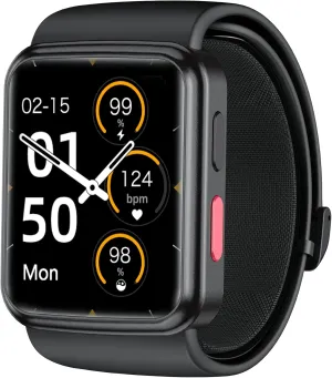 Smart Blood Pressure Monitor Watch with Inflatable Cuff- Accurate Health Tracking, Wrist BP Monitor, Blood Oxygen Monitoring and Heart Rate, Long Battery Life, Compatible with iOS and Android