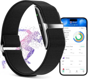 Smart Health Wristband, Wearable Activity & Fitness Tracker 24/7 Heart Rate Blood Oxygen Blood Pressure Temp Monitor Sleep Calorie Tracker 50  Sport Modes Waterproof Health Tracker for Women Men