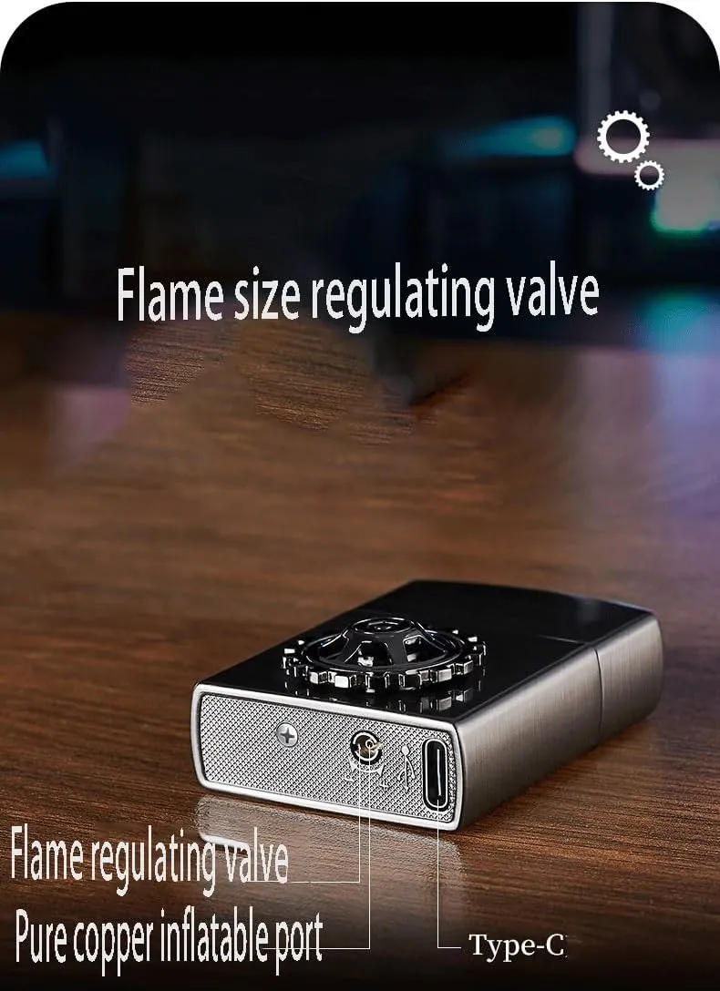 Smart Induction Lighter, Sturdy and Durable, Transparent Window to See The Fuel, Multiple use Modes, Portable and Compact, refillable and Reusable (Gas not Included)(Black 2)