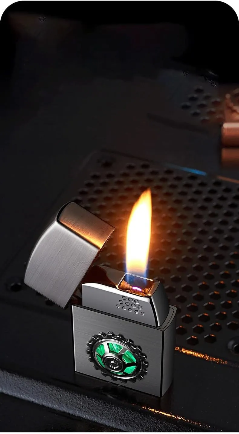 Smart Induction Lighter, Sturdy and Durable, Transparent Window to See The Fuel, Multiple use Modes, Portable and Compact, refillable and Reusable (Gas not Included)(Black 2)