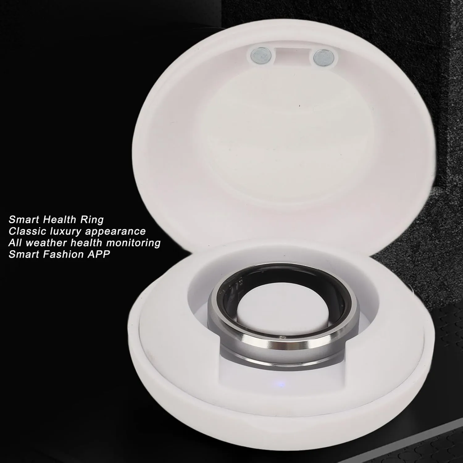 Smart Ring Health Tracker, Health Ring Smart Ring with APP, Waterproof Fitness Tracker Ring for Women & Men, Fitness Sleep Heart Rate Tracker Smart Ring