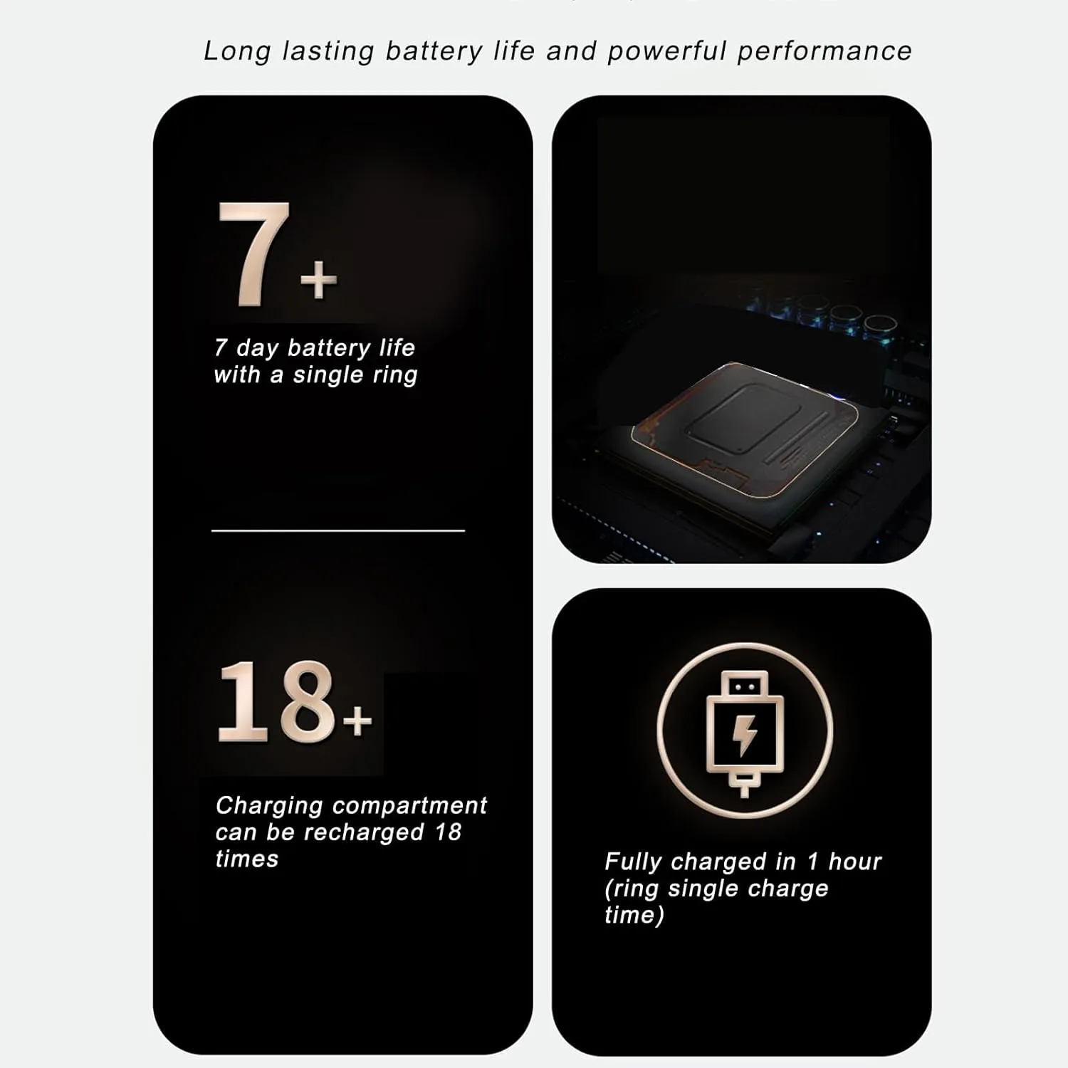 Smart Ring Health Tracker, Health Ring Smart Ring with APP, Waterproof Fitness Tracker Ring for Women & Men, Fitness Sleep Heart Rate Tracker Smart Ring