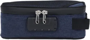 Smell Proof Bag,Odor Proof Pouch Organizer Activated Carbon Adsorption Effect Smell Proof Container with Lock Travel Storage Bag(Deep Blue)