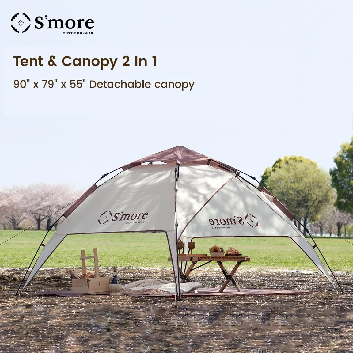 S'more Emergency Tent Shelter, Survival Tent for 2 Person, Lightweight and Portable Sun Shade Shelter, UFP 30  Waterproof and Windproof Tent for Camping, Hiking, Backpacking and Outdoor Activities