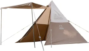 S'more Tetto Tent TC Tent, One Pole, Tipi, Storage Bag, Polycotton, for 1 to 3 People, Water Repellent, UV Protection, UPF 50 , Outdoor, Barbecue, Breathable, Moisture Wicking