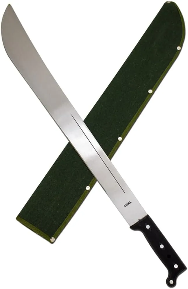 Snake Eye Tactical Full-Tang Fixed-Blade Machete w/Sheath Outdoors Hunting Camping Fishing (10-18BK)