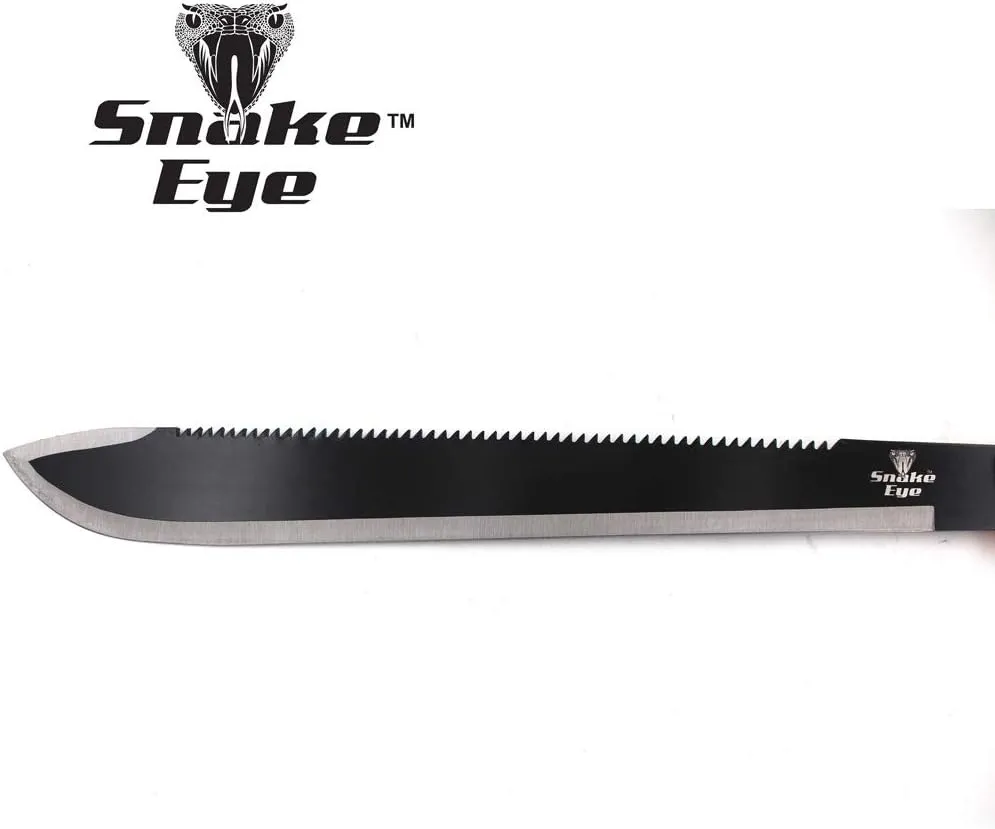 Snake Eye Tactical Full-Tang Fixed Blade Machete w/Sheath Outdoors Hunting Camping Fishing (279)