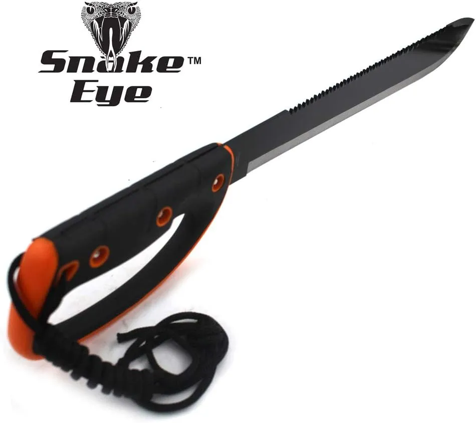Snake Eye Tactical Full-Tang Fixed Blade Machete w/Sheath Outdoors Hunting Camping Fishing (279)