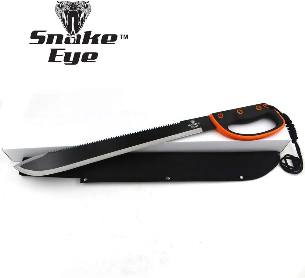 Snake Eye Tactical Full-Tang Fixed Blade Machete w/Sheath Outdoors Hunting Camping Fishing (279)