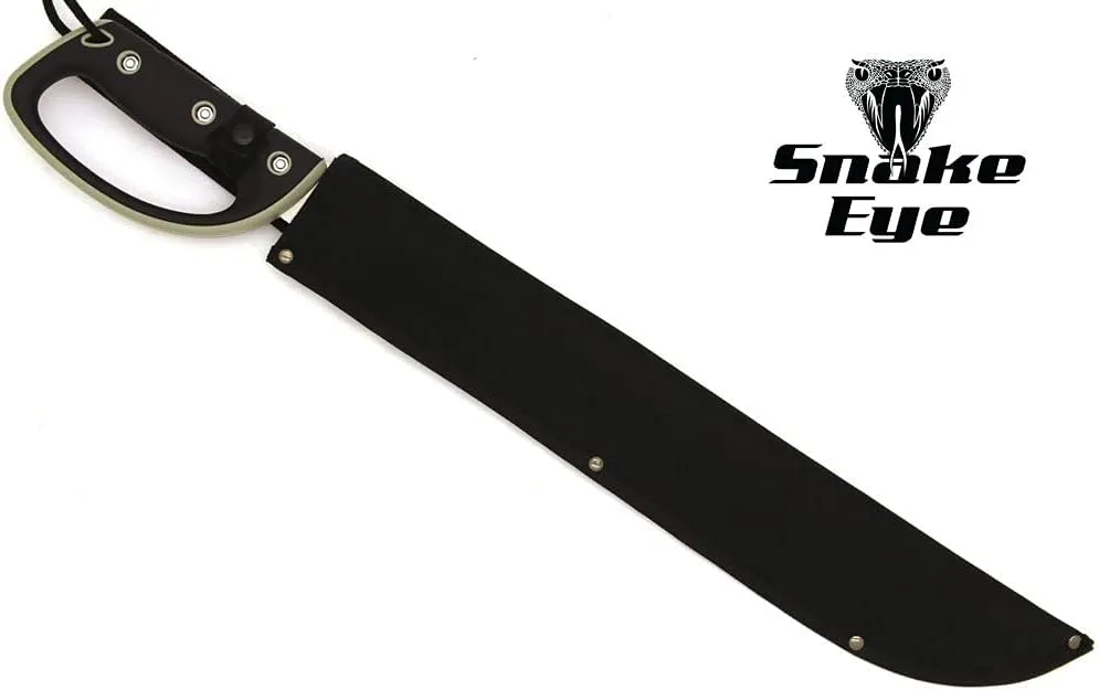 Snake Eye Tactical Full-Tang Fixed Blade Machete w/Sheath Outdoors Hunting Camping Fishing (770SL)