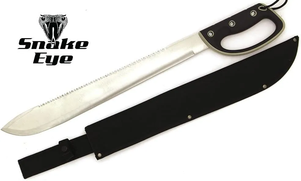 Snake Eye Tactical Full-Tang Fixed Blade Machete w/Sheath Outdoors Hunting Camping Fishing (770SL)