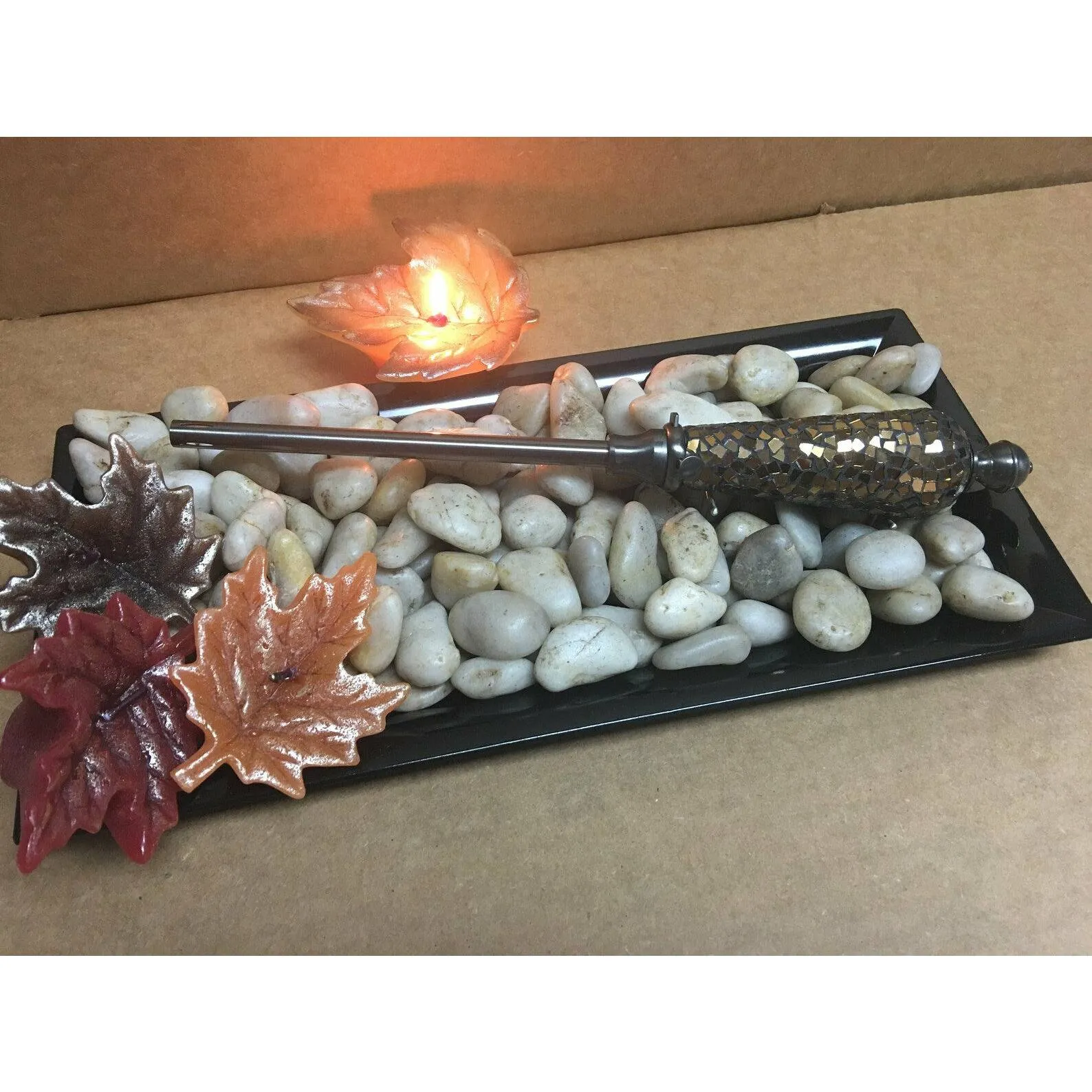 Social Light Versailles Bronze Mosaic Glass Lighter Butane Refillable
