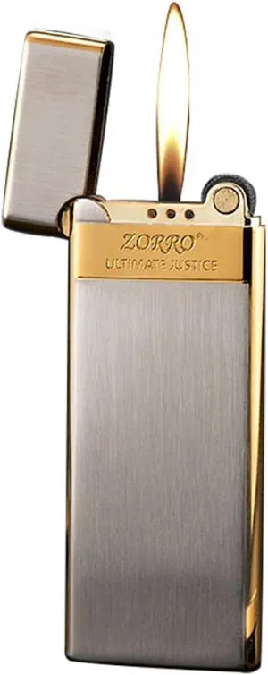 Soft Flame Copper Brass Cigar Lighter Torch Cigarette Lighter Refillable Butane Lighter Wheel Flint Ingnition Portable Slim Lighter With Adjustable Flame Dial,Birthday Gifts for Men Dad Husband (Gold)