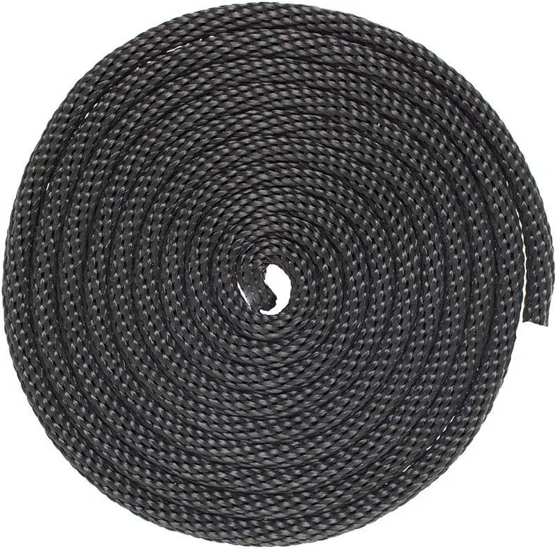 Solid Braid Nylon Rope - 1/2 Inch x 50 Feet - Black