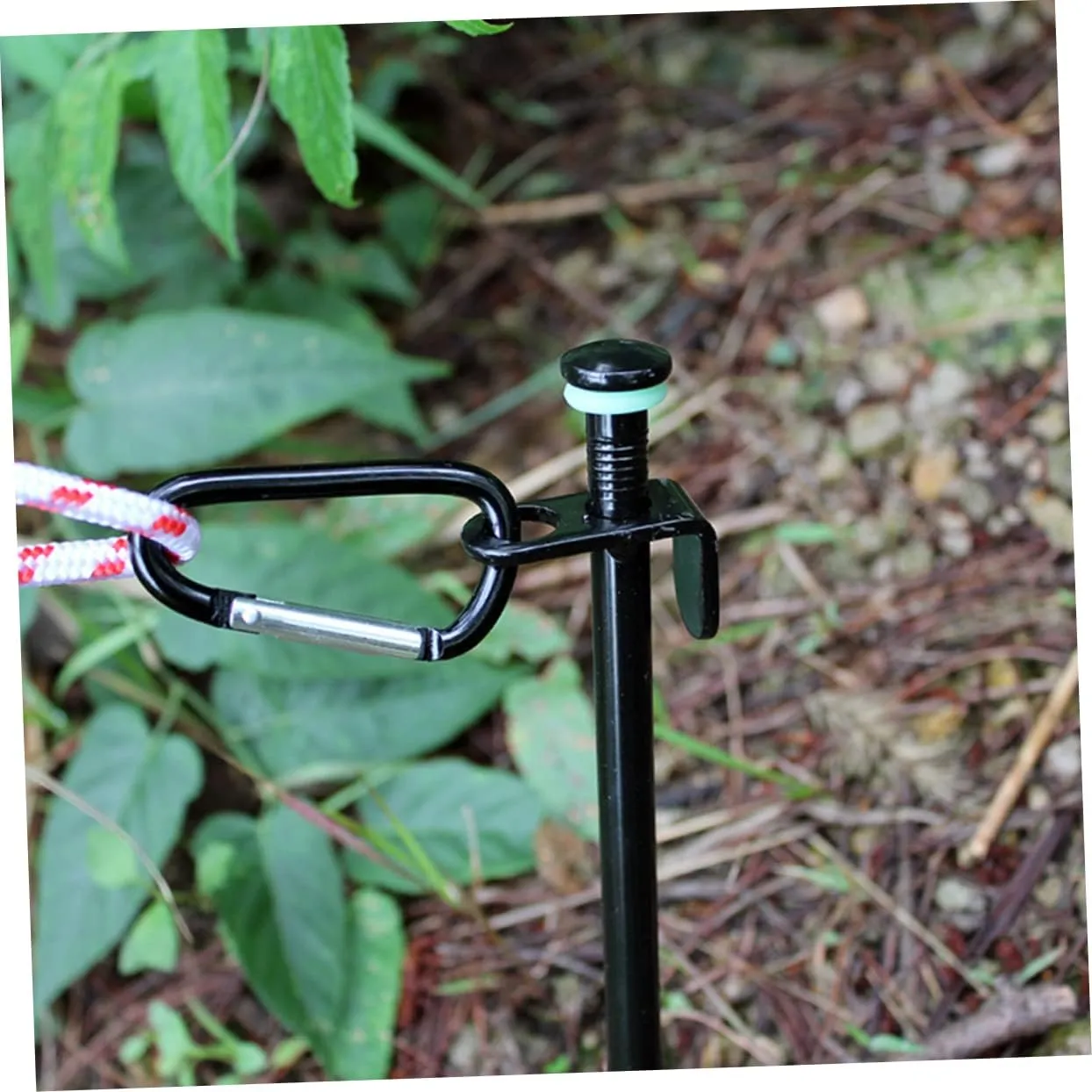 Sosoport Tent Pegs Camping Stakes 4pcs Heavy Duty Tent Tarp Canopy Pegs Inflexible for Outdoor Use with Noctilucous Ring (40cm)
