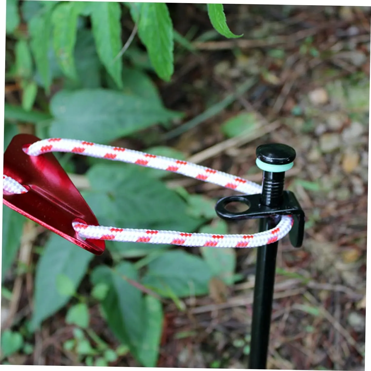 Sosoport Tent Pegs Camping Stakes 4pcs Heavy Duty Tent Tarp Canopy Pegs Inflexible for Outdoor Use with Noctilucous Ring (40cm)