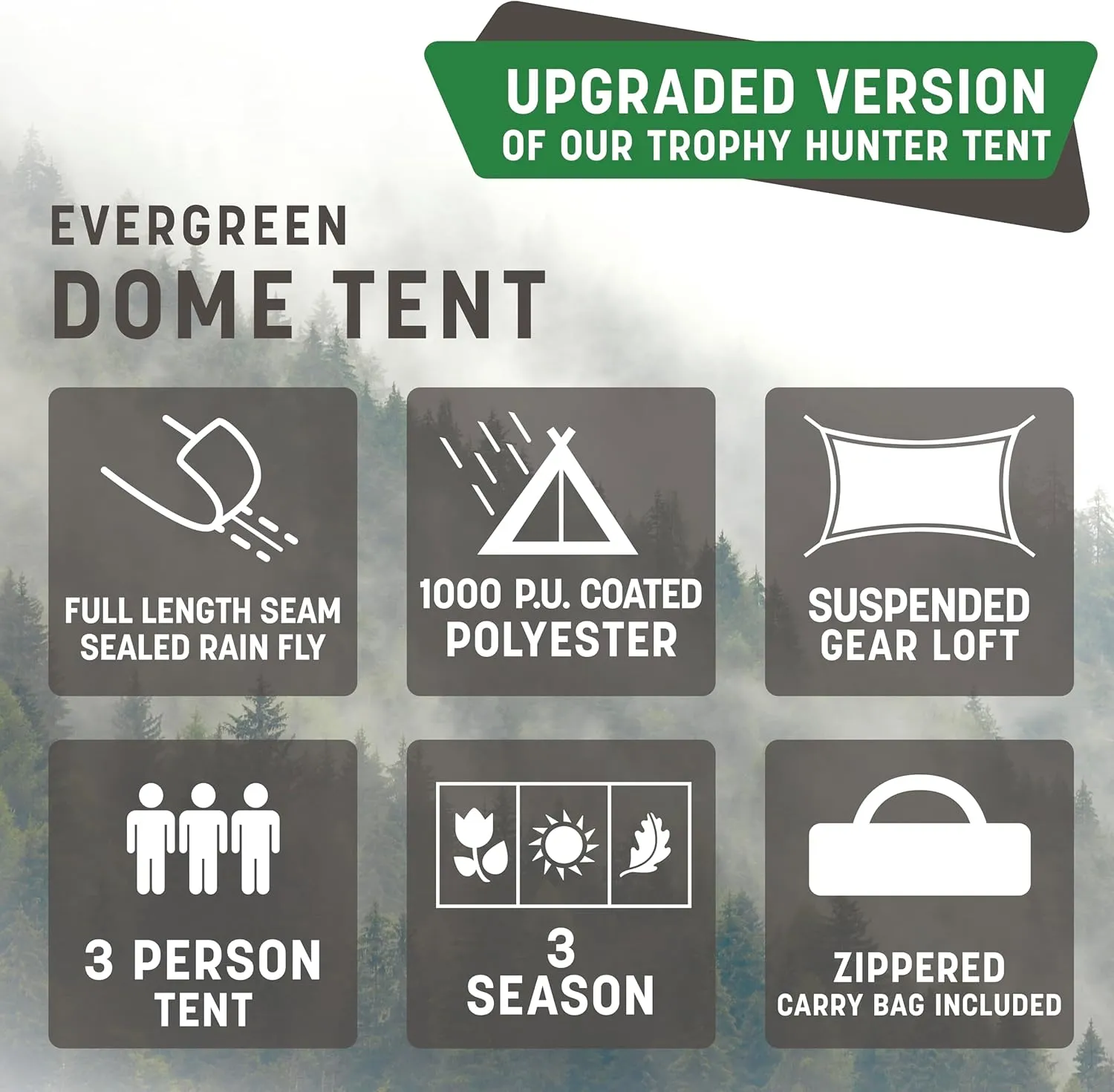 Stansport 3 Person Camping Tent