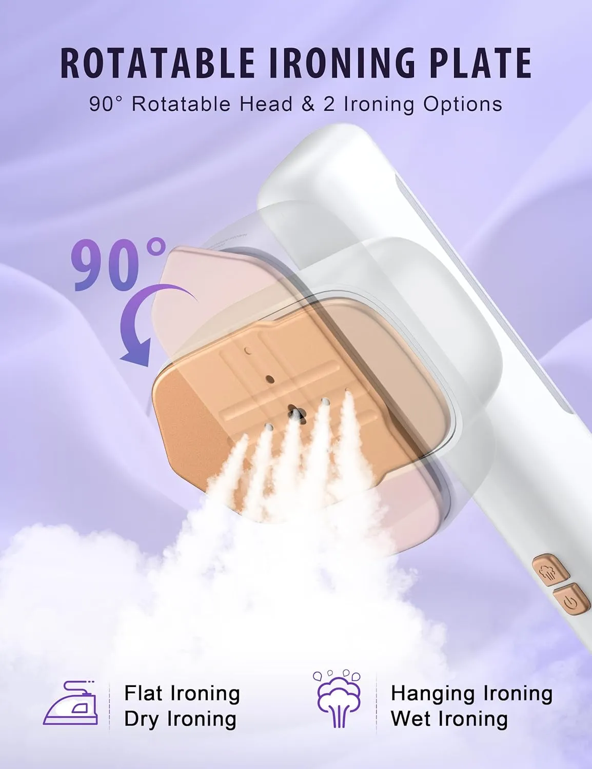 Steamer for Clothes, 120-240V Handheld Garment Steamer, Sundu Travel Steamer ＆ Iron 2 In 1, 15s Fast Heat up