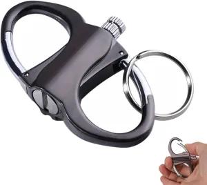 Synthetic Keychain Lighter, Gloryboom Keychain Lighter, Metal Mini Waterproof Lighters for Hunting, Traveling and Other Outdoors (Black)