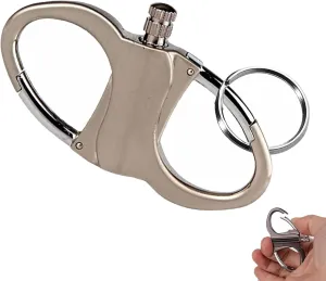 Synthetic Keychain Lighter, Gloryboom Keychain Lighter, Metal Mini Waterproof Lighters for Hunting, Traveling and Other Outdoors (Silver)
