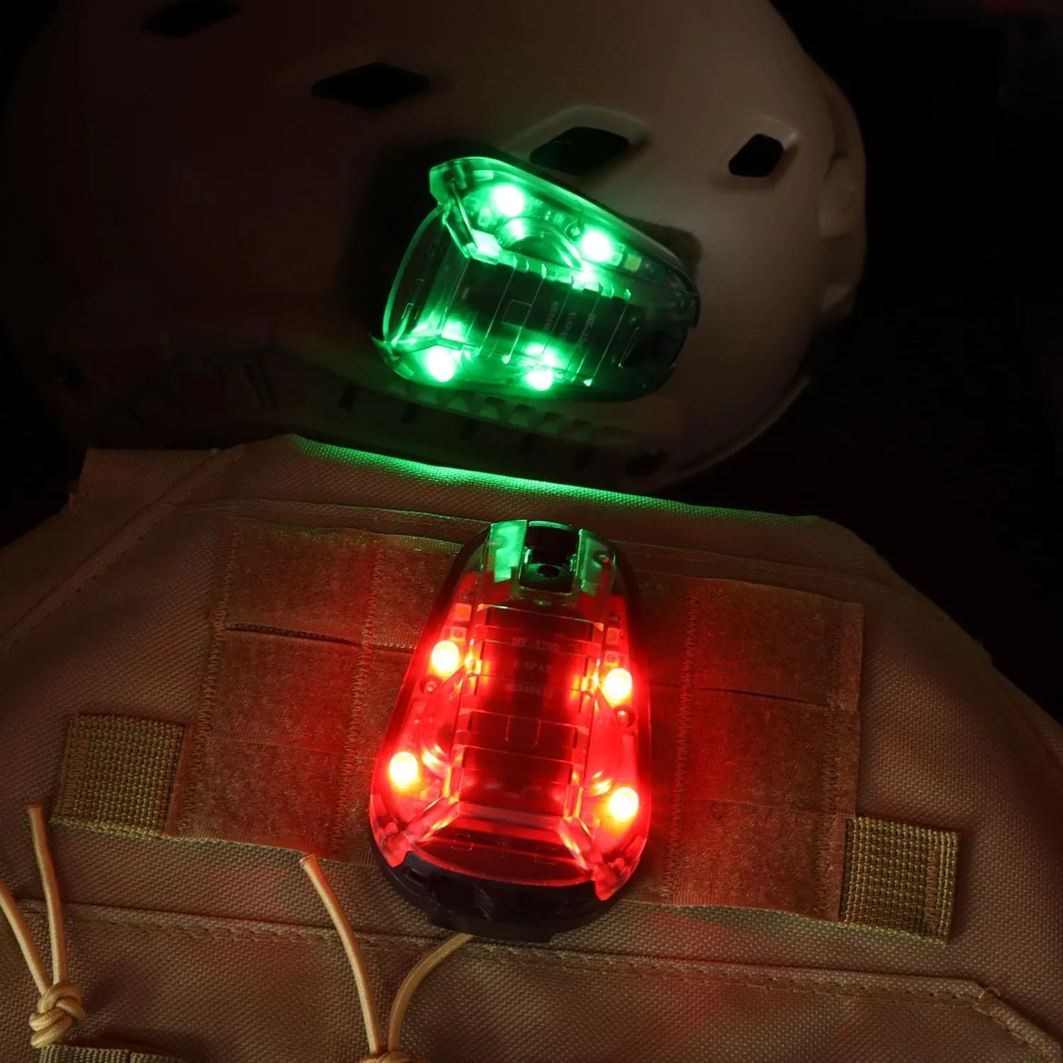 Tactical Helmet Light Signal Light with LED   IR/Strobe Military IFF Helmet Light Flashlight Survival Signal Light for Outdoor Sports