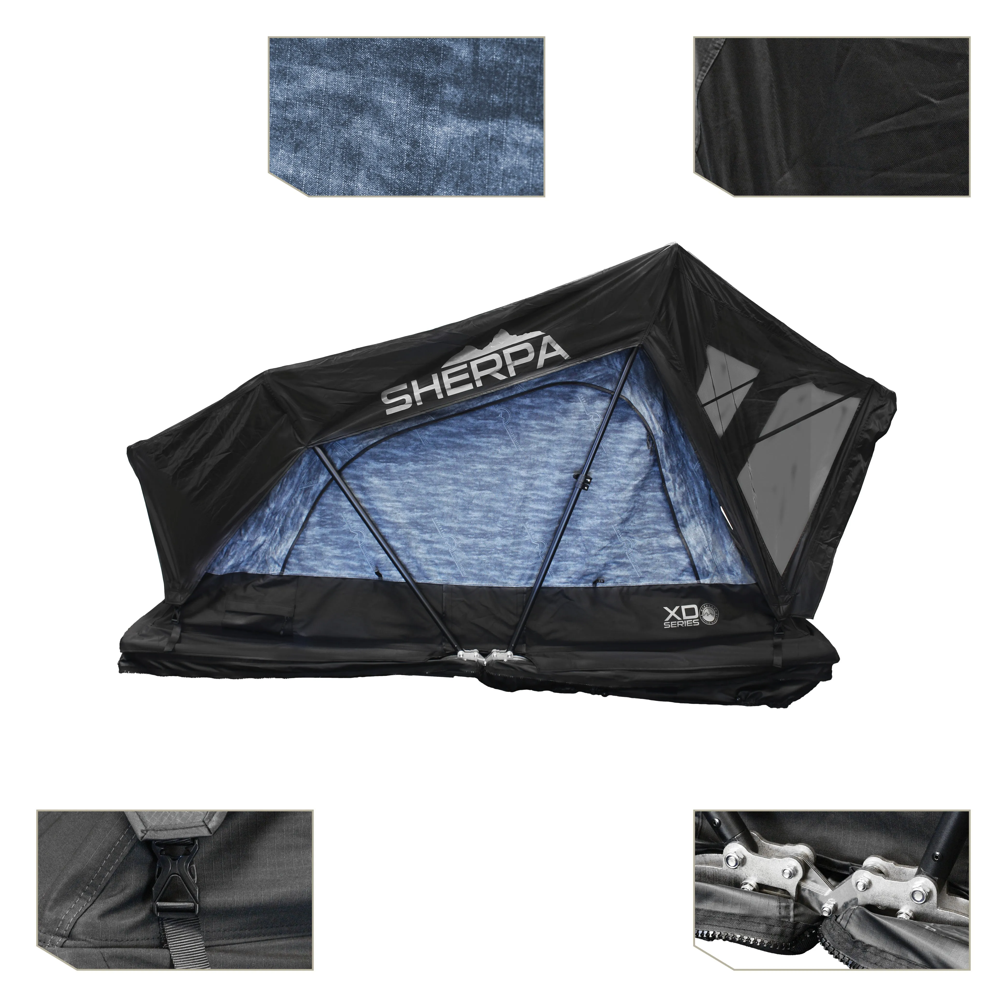 Tent, Grey - XD & Sided Soft Black Timely Top Body Roof Person, Sherpa S3S Remote-controlled Rainfly 3