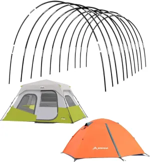 Tent Pole, Telescopic Rod，Greenhouse Hoops，Grow Tunnel， About 37FT Long and 8.5 mm in Diameter(28 pake)，Compatible with Multiple Tent Sizes，Suitable for Outdoor Camping and Plant beds