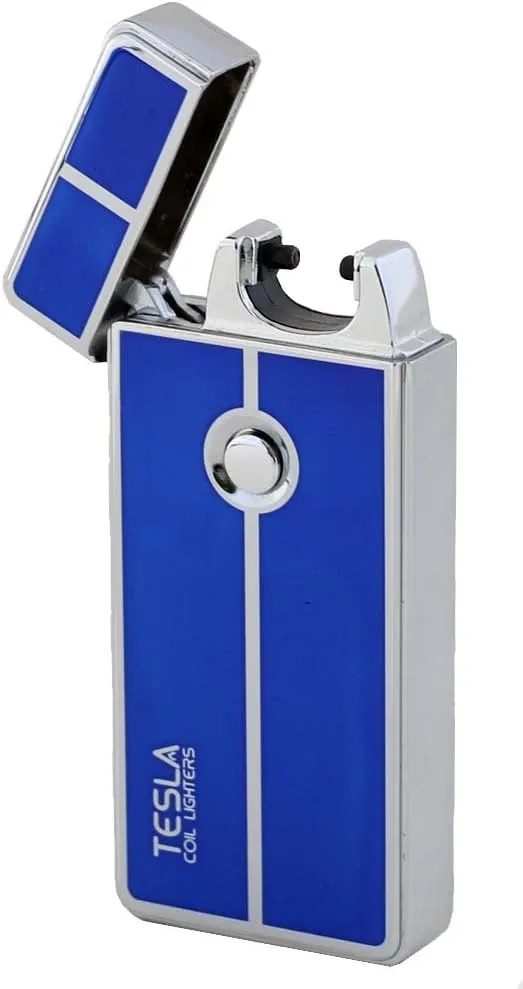 Tesla Coil Lighters™ USB Rechargeable Windproof Arc Cigarette Lighter with Charging Cable and Carrying Pouch