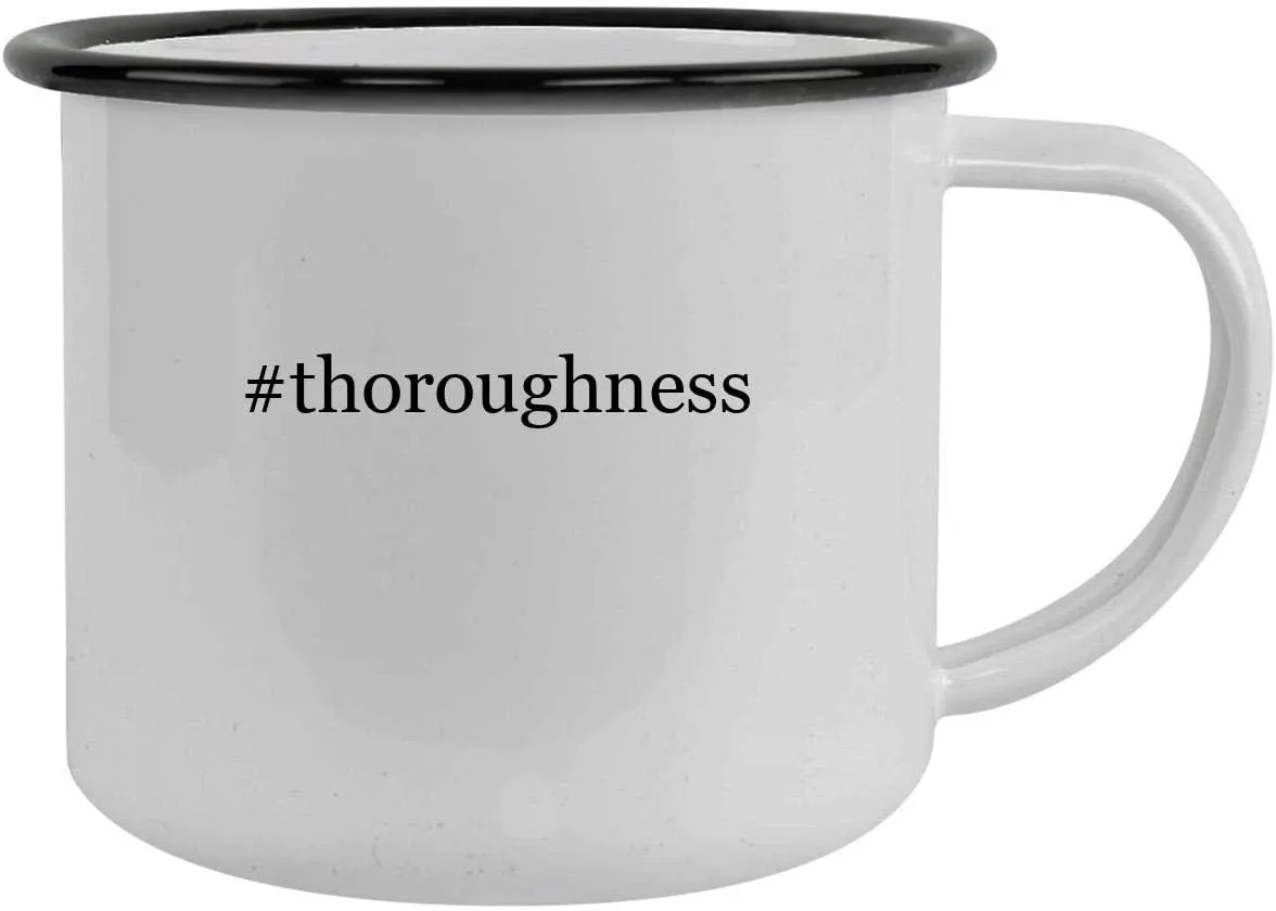#thoroughness - 12oz Hashtag Camping Mug Stainless Steel, Black