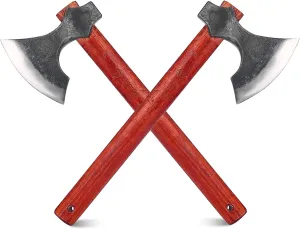 Throwing Axe Set, 2 Pack Throwing Axes and Tomahawks with 1065 High Carbon Steel & Wooden Handle, Perfect for Axe Throwing Game, Gift for Men
