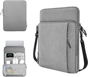 TiMOVO 13.3-14 Inch Laptop Sleeve Carrying Bag with Pockets for iPad Air 13 Inch 2024,iPad Pro 13 Inch 2024,MacBook Air 2022-2018,MacBook Pro M2/M2/M1 Pro/M1 Max,Galaxy Tab S9 /S8  12.4",Light Gray