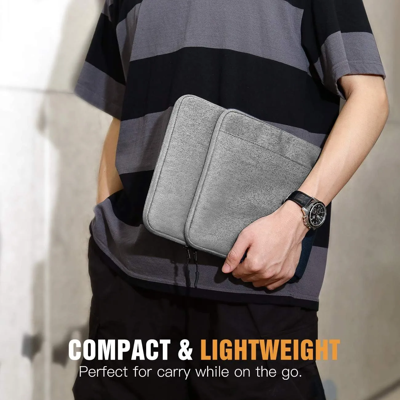 TiMOVO 13.3-14 Inch Laptop Sleeve Carrying Bag with Pockets for iPad Air 13 Inch 2024,iPad Pro 13 Inch 2024,MacBook Air 2022-2018,MacBook Pro M2/M2/M1 Pro/M1 Max,Galaxy Tab S9 /S8  12.4",Light Gray