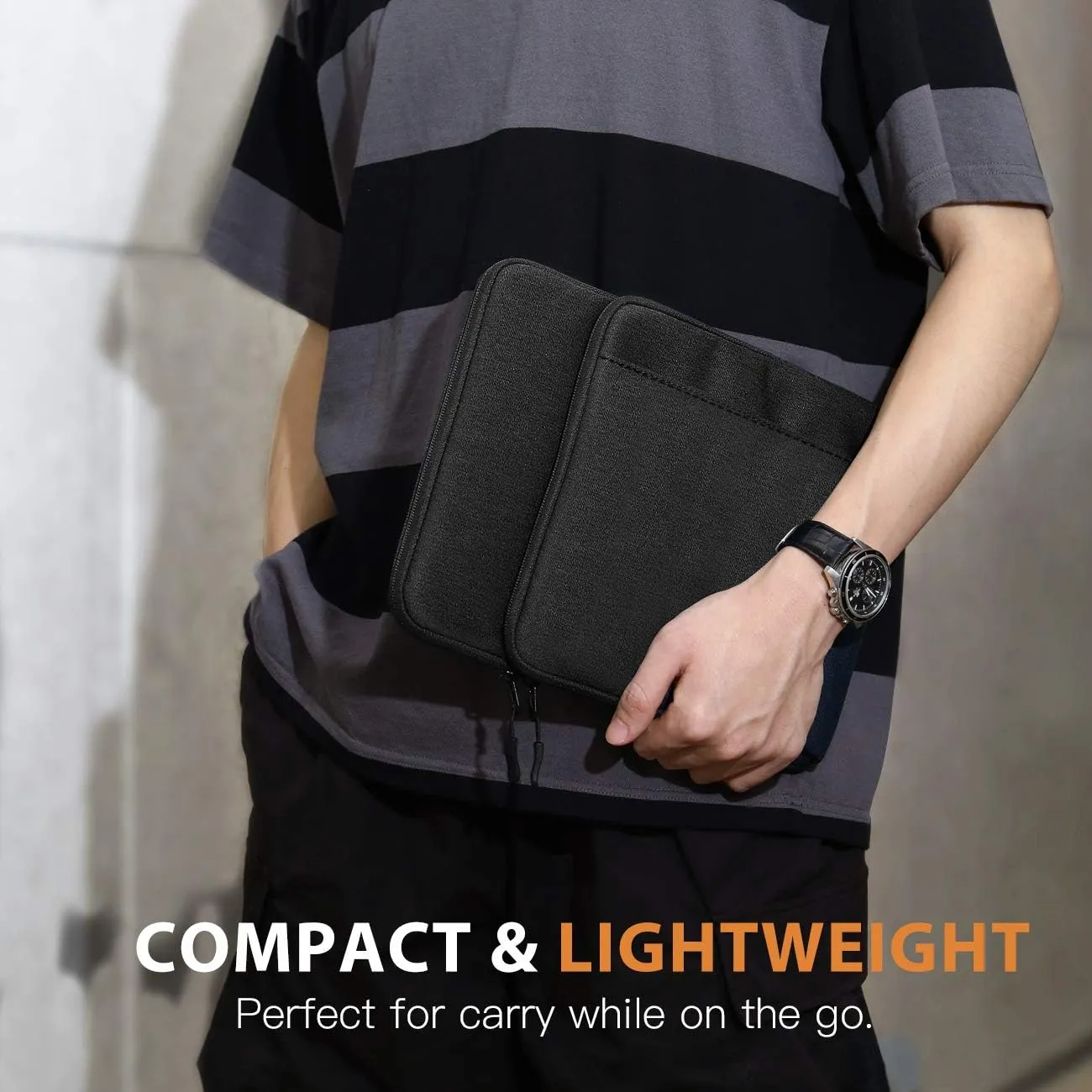 TiMOVO 9-11 Inch Tablet Sleeve Bag for iPad 11-inch A16 2025, iPad 10th Gen. 10.9", iPad 10.2", iPad Air 11/Air 5th/4th Gen. 10.9", Galaxy Tab A9 /A9 Plus 11", Carrying Bag with Pockets, Black
