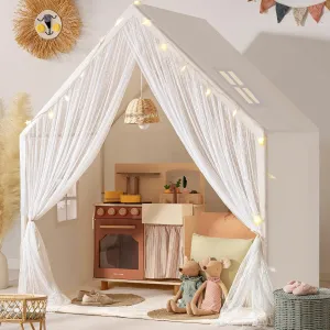 Tiny Land Kids Play Tent, Kids Tent for Girls and Boys, Indoor Playhouse for Toddlers, Large Play House | Reading Nook (Lace Play Tent)