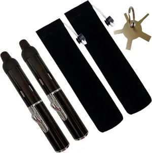 Torch Lighter,Butane Lighters Refillable Butane Fuel Soft Flame Lighter Adjustable Pen Torch Lighters,2 Pack Black(Gas Not Included)