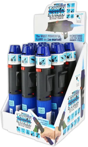Torch Stick Multi Purpose Refillable Butane Lighter (Display of 12)
