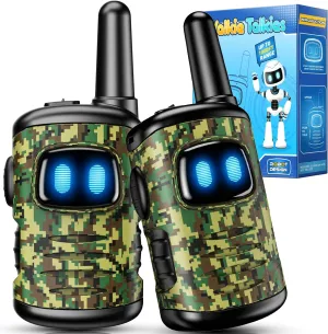 Toys for 3-8 Year Old Boys: comedyfun Mini Robots Walkies Talkies 2 Pack Birthday Gifts for 3 4 5 6 7 8 Year Old Boys Toys Age 5 6 7 8 Adventure Games Hiking Camping