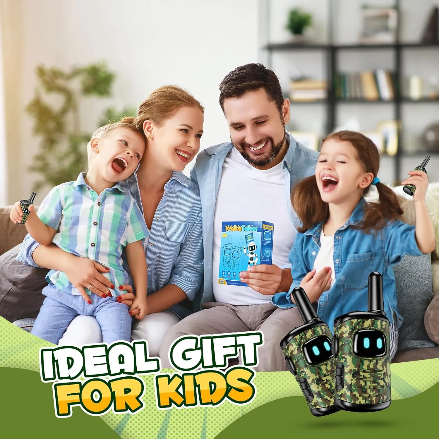 Toys for 3-8 Year Old Boys: comedyfun Mini Robots Walkies Talkies 2 Pack Birthday Gifts for 3 4 5 6 7 8 Year Old Boys Toys Age 5 6 7 8 Adventure Games Hiking Camping