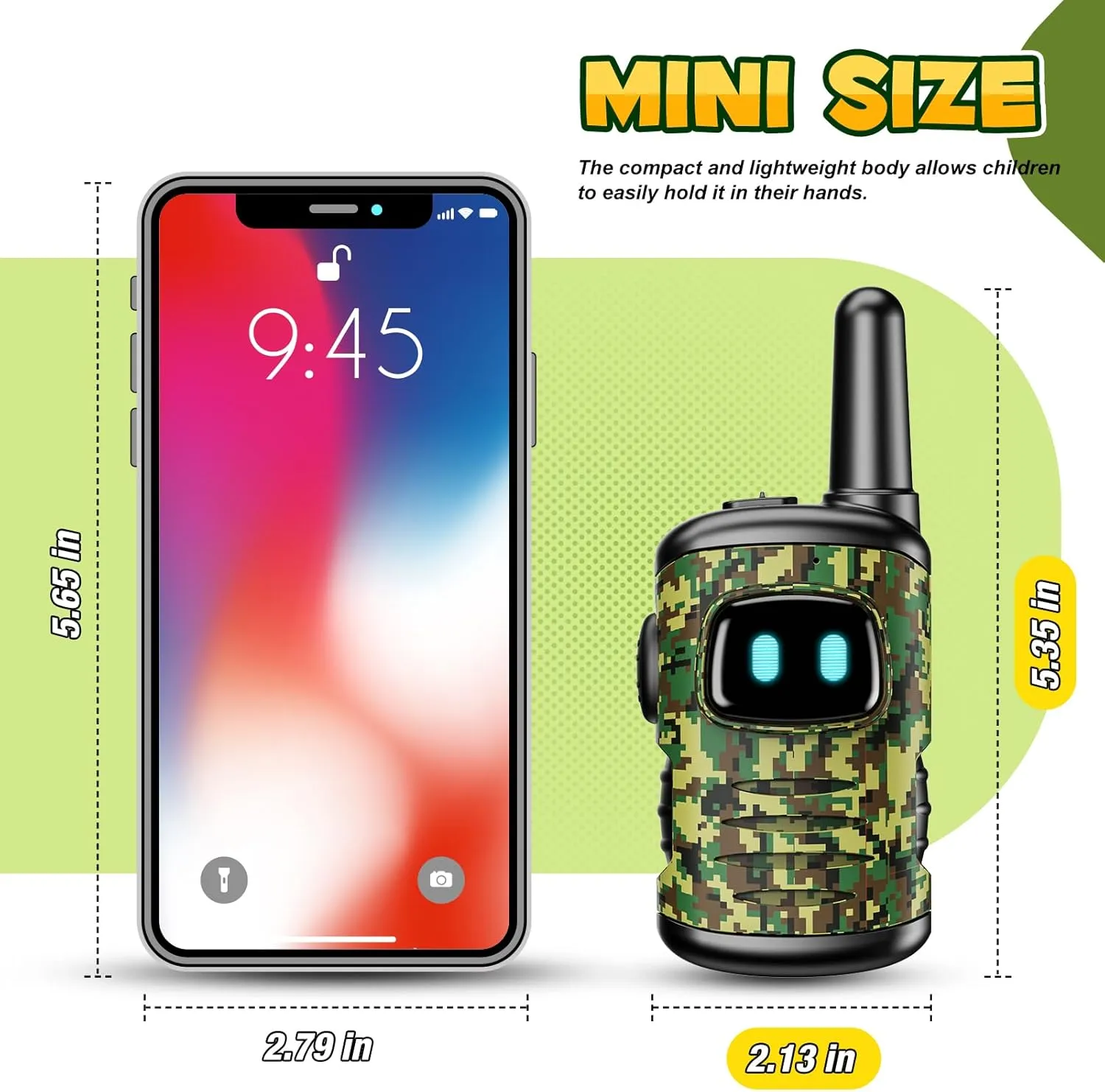 Toys for 3-8 Year Old Boys: comedyfun Mini Robots Walkies Talkies 2 Pack Birthday Gifts for 3 4 5 6 7 8 Year Old Boys Toys Age 5 6 7 8 Adventure Games Hiking Camping